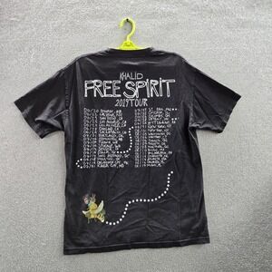 Khalid Men Shirt L Black Graphic Tour Dates Concert Tee  Free Spirit 2019